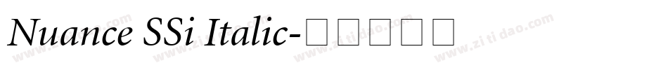 Nuance SSi Italic字体转换